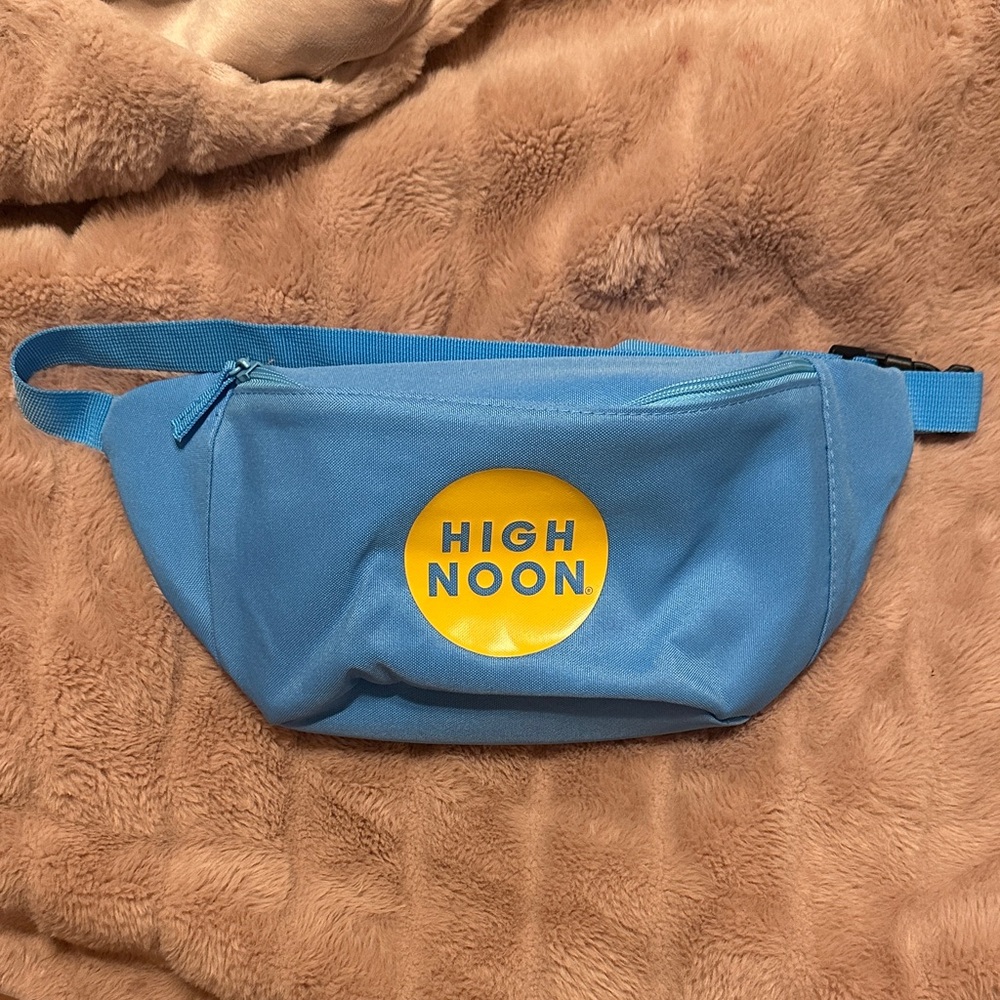 Blue Fanny Pack with Yellow High Noon Logo
